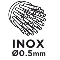 Szczotka druciana tarczowa 115 mm x M14, INOX