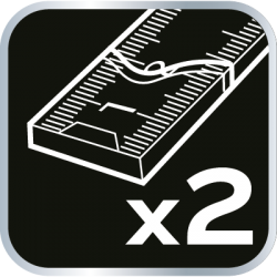 Miara składana drewniana 1 m, biało-żółta