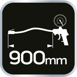 NEO Pistolet do pompowania z manometrem o 80 mm