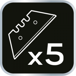 Nóż uniwersalny składany, ostrze trapezowe + nóż, nylonowe etui + 5 ostrzy Neo