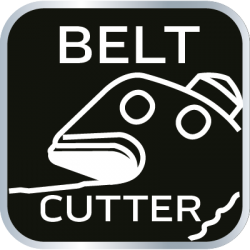 Nóż składany z blokadą, z ostrzem do pasów