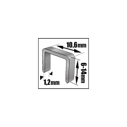 Zszywacz tapicerski 6-14 mm, zszywki G, L, E