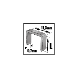 Zszywki typ J, 8 mm, 1000 szt.