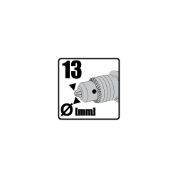 Wiertarka udarowa 1050W, uchwyt kluczykowy 13 mm, obroty 0-3000 min-1, walizka + akcesoria