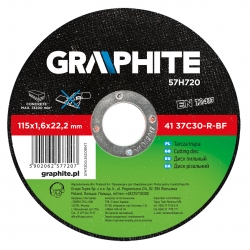 Tarcza tnąca do kamienia 115 x 1.6 x 22.2 mm, 41 37C30-R-BF