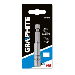 Nasadka magnetyczna 6 x 65 mm, trzpień 1/4