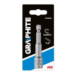 Nasadka magnetyczna 8 x 65 mm, trzpień 1/4