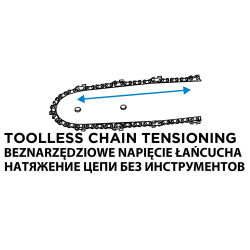 Pilarka łańcuchowa aku Energy+ 18V Li-Ion, prowadnica 10