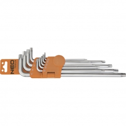 Klucze pięciokątne TS10-50, zestaw 9 szt.