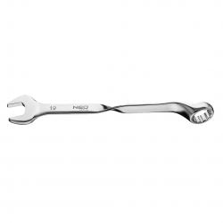 Klucz płasko-oczkowy skręcony 90°, 19mm
