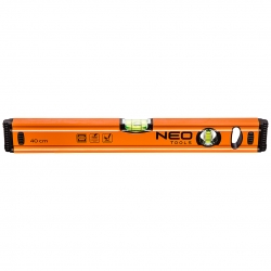 Poziomnica aluminiowa 40 cm, 2 libelle