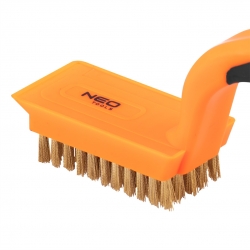 Szczotka druciana, drut mosiężny, 5x11 rzędów