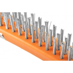 Szczotka druciana, drut nierdzewny, 3x19 rzędów, ze skrobakiem