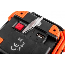 Naświetlacz akumulatorowy 750+250 lm COB