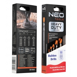 Wiertła specjalistyczne do rozwiercania zapieczonych śrub, HSS-E Co8, 3.2-8.5 mm, krótkie, kpl.5szt.