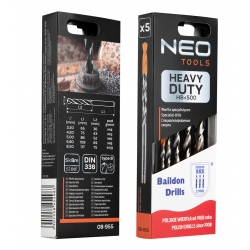 Wiertła specjalistyczne do rozwiercania zapieczonych śrub, HSS-E Co8, 3.2-8.5 mm, długie, kpl.5 szt