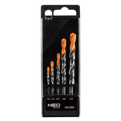 Wiertła specjalistyczne do rozwiercania zapieczonych śrub, HSS-E Co8, 3.2-8.5 mm, długie, kpl.5 szt