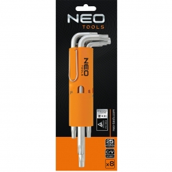 NEO Klucze Torx długie T10-T50, zestaw 8 szt.