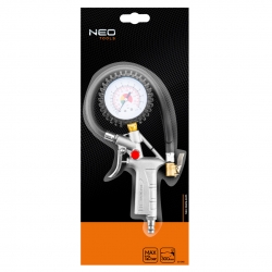 NEO Pistolet do pompowania z manometrem o 63 mm