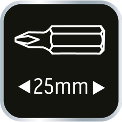 Końcówki wkrętakowe PH2 x 25 mm, 10 szt., ACR