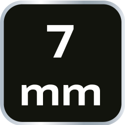 Klucz płasko-oczkowy HEX/V 7 x 110 mm