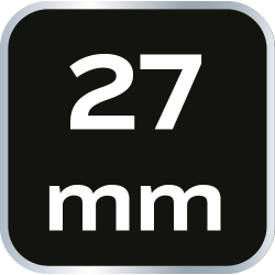 Klucz płasko-oczkowy odgięty spline 27 mm