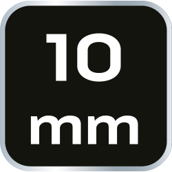 Klucz płasko-oczkowy skręcony 90°, 10mm