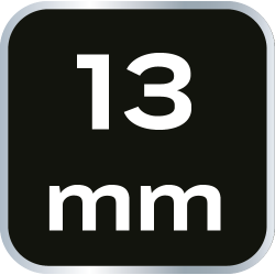 Klucz płasko-oczkowy skręcony 90°, 13mm