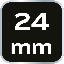 Klucz płasko-oczkowy skręcony 90°, 24mm