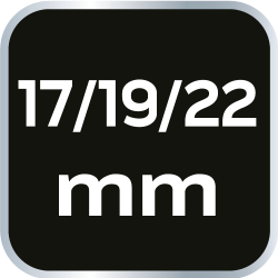 Klucz do kół krzyżakowy, wzmacniany, 17 x 19 x 22 x 1/2