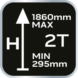 Podnośnik warsztatowy 2 t, 25-2382 mm, żuraw