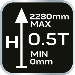 Podnośnik warsztatowy 2 t, 25-2382 mm, żuraw