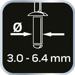 NEO Nitownica czołowa do nitów stalowych i aluminiowych 3.2 4.0 4.8 6.0 6.4 mm