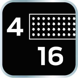 Szczotka druciana, drut mosiężny, 4x16 rzędów