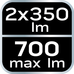 Lampa warsztatowa akumulatorowa 2x350 lm rozkładana SMD