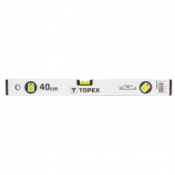 Poziomnica aluminiowa anodowana 40 cm, 3 libelle