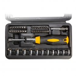 TOPEX  Końcówki wkrętakowe z uchwytem, zestaw 46 szt.