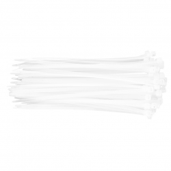 Opaski zaciskowe 4.8 x 200 mm, 75 szt., białe