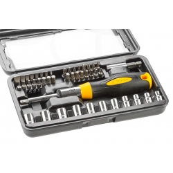 TOPEX  Końcówki wkrętakowe z uchwytem, zestaw 46 szt.