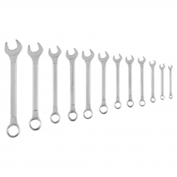 Klucze płasko-oczkowe 6-22 mm, zestaw 12 szt.