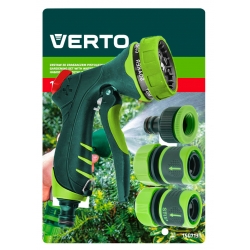 Zestaw z pistoletem zraszającym, złączkami, przyłączem do kranu 1/2