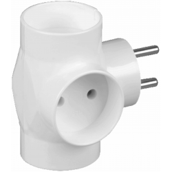 SCHMITH Rozgałęźnik 3 gniazdowy okrągłe