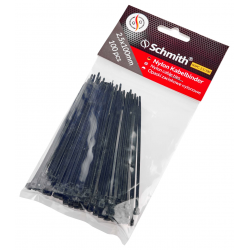 SCHMITH Opaski zaciskowe nylonowe czarne 2,5x120 100 szt.
