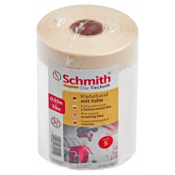 SCHMITH Folia ochronna z taśmą malarską 0,55m x 33m
