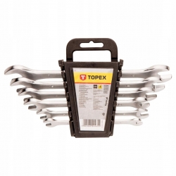 Klucze płaskie dwustronne 6-17 mm, zestaw 6 szt.