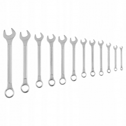 Klucze płasko-oczkowe 6-22 mm, zestaw 12 szt.