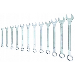 Klucze płasko-oczkowe 6-22 mm, zestaw 12 szt.