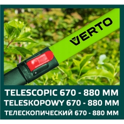 Nożyce do żywopłotu faliste teleskopowe 670 - 880