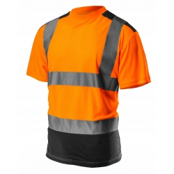 T-shirt ostrzegawczy, ciemny dół, pomarańczowy, ro