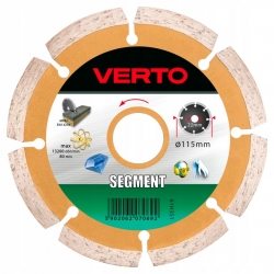 Tarcza diamentowa 115 x 22.2 mm, segmentowa, bez o